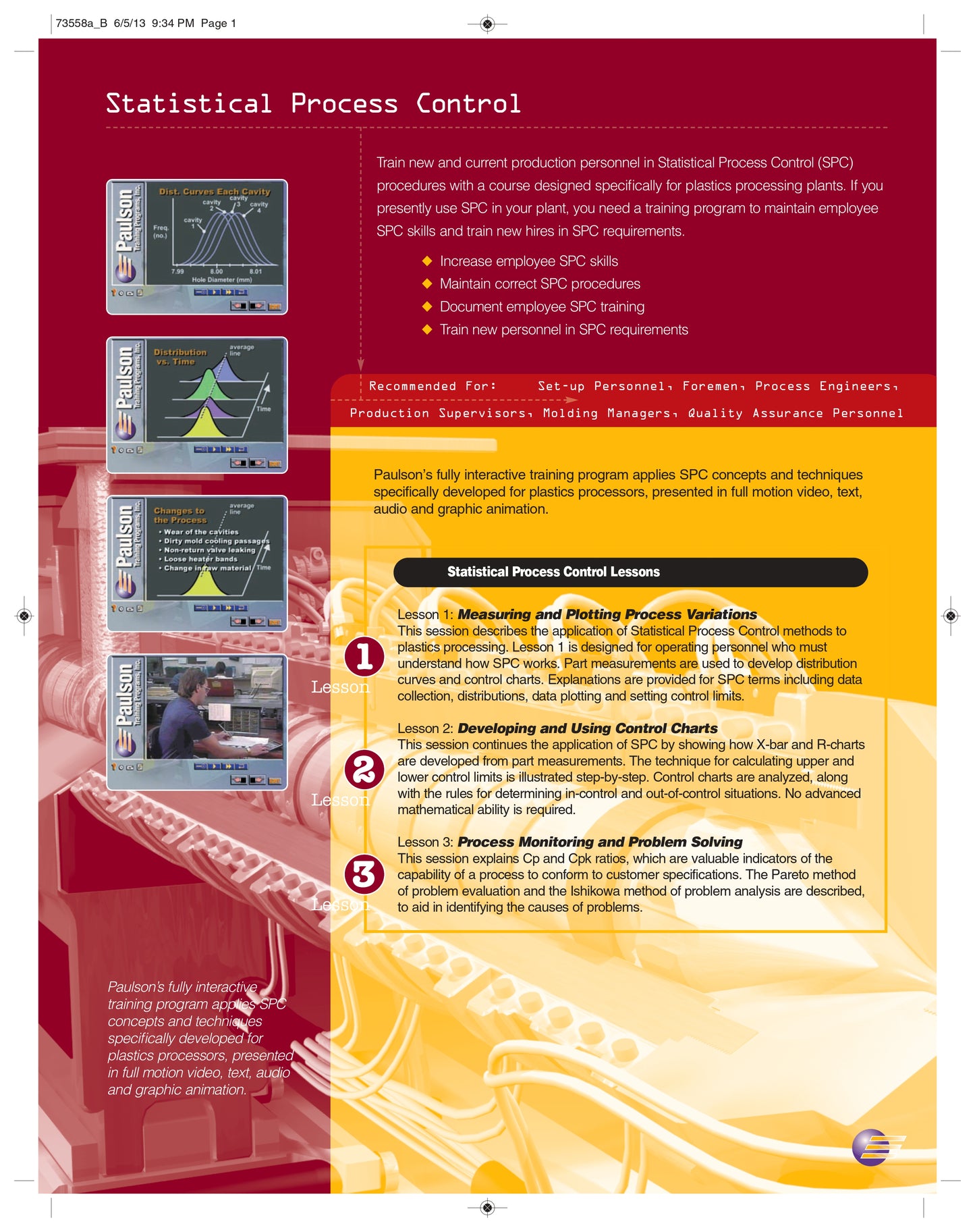 Statistical Process Control for Plastics Processors
