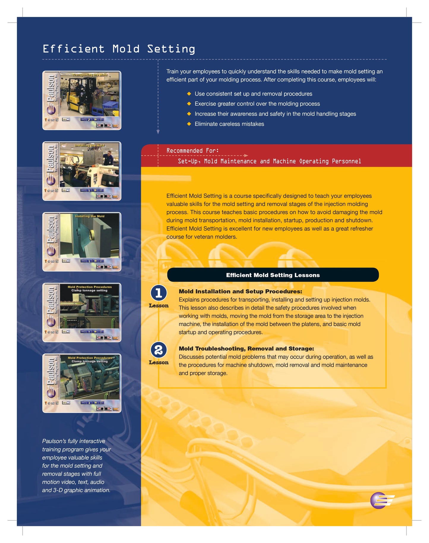Efficient Mould Setting