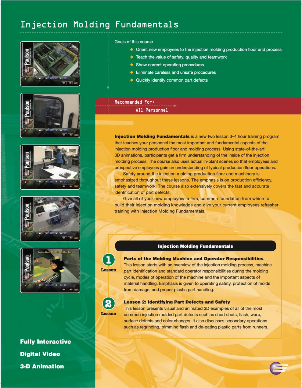 Injection Moulding Fundamentals – Plastics Training Online