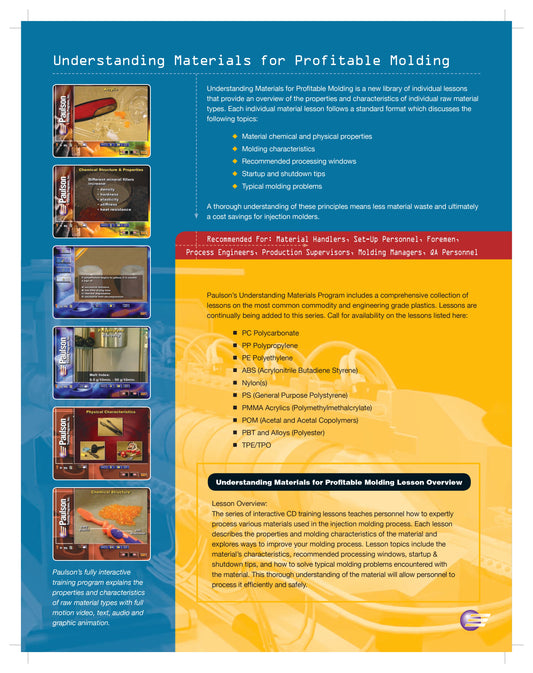 Understanding Materials for Profitable Moulding