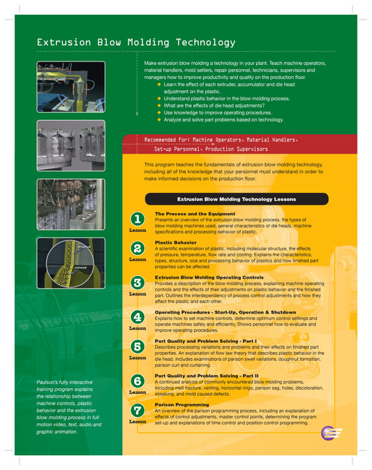 Extrusion Blow Molding Technology